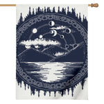 Mystical Lunar Phase Print House Flag