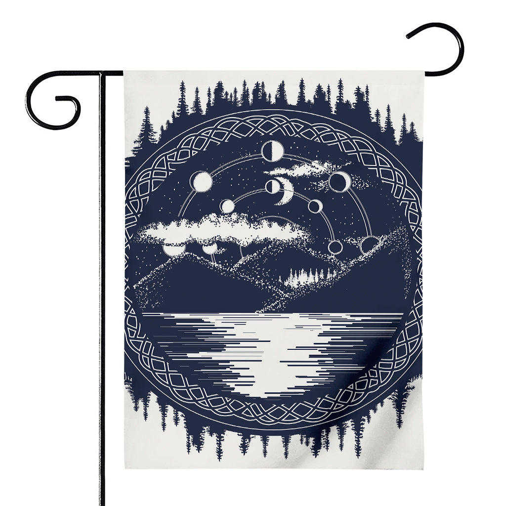 Mystical Lunar Phase Print House Flag