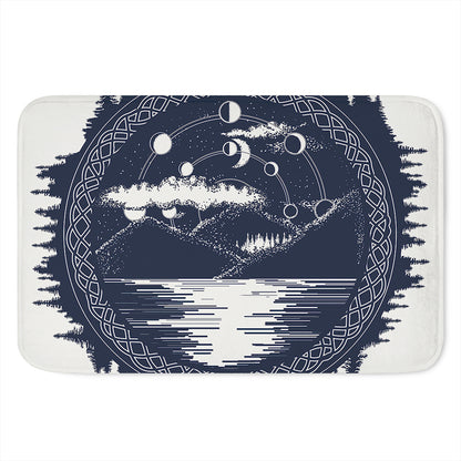Mystical Lunar Phase Print Indoor Door Mat