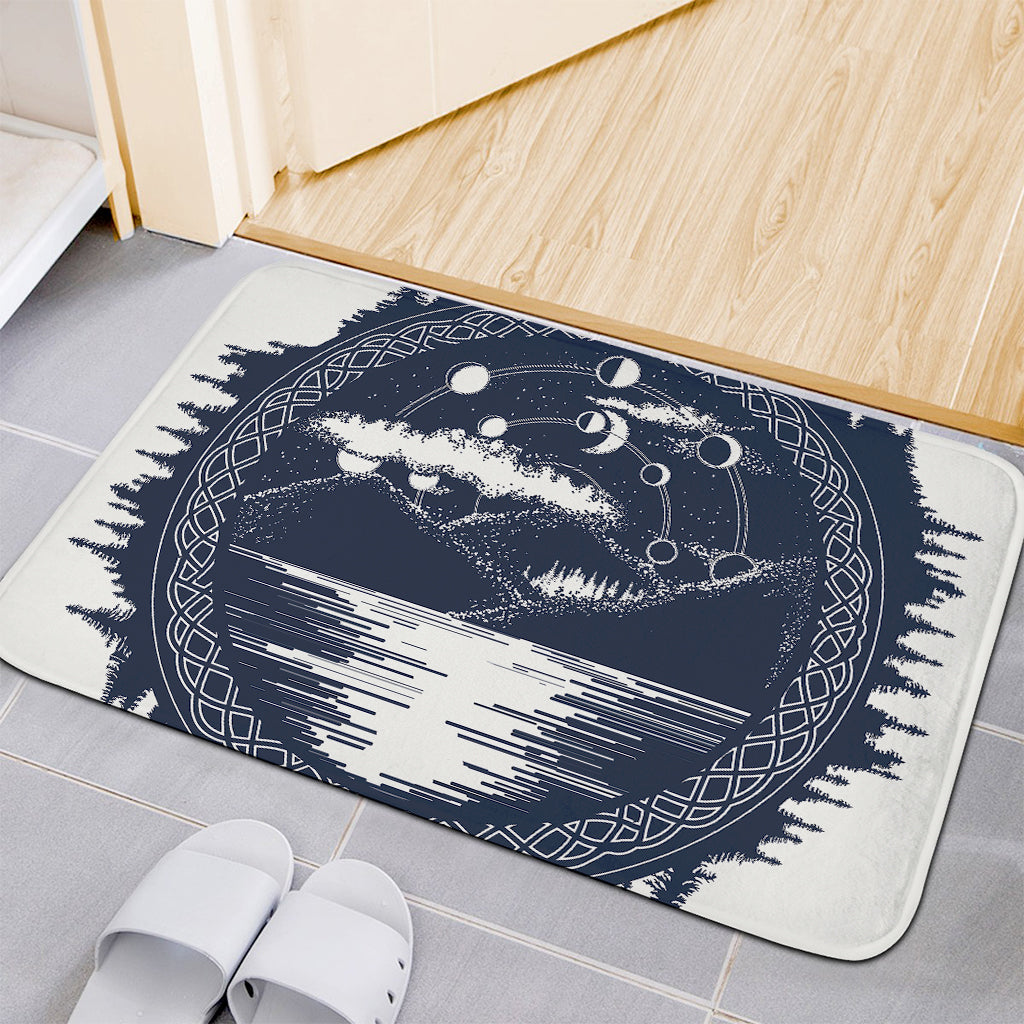 Mystical Lunar Phase Print Indoor Door Mat
