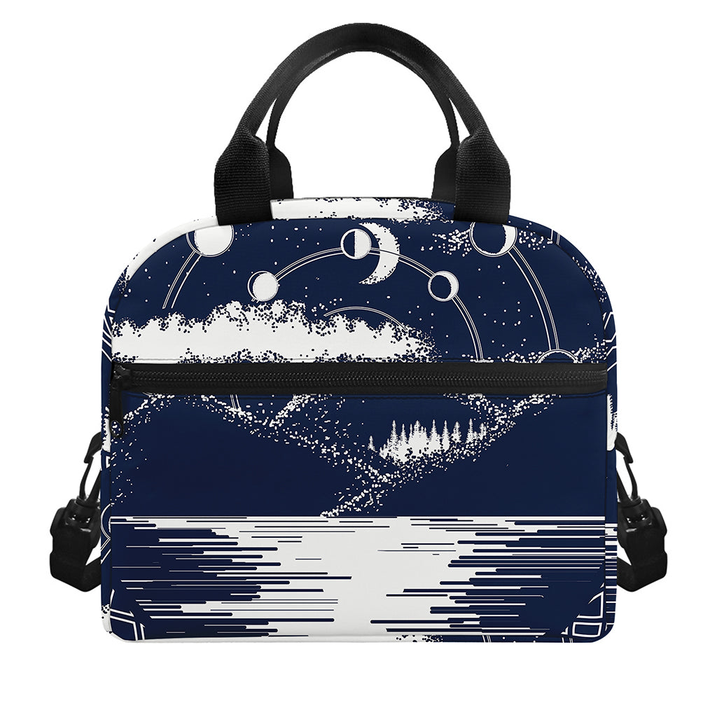 Mystical Lunar Phase Print Insulated Lunch Bag
