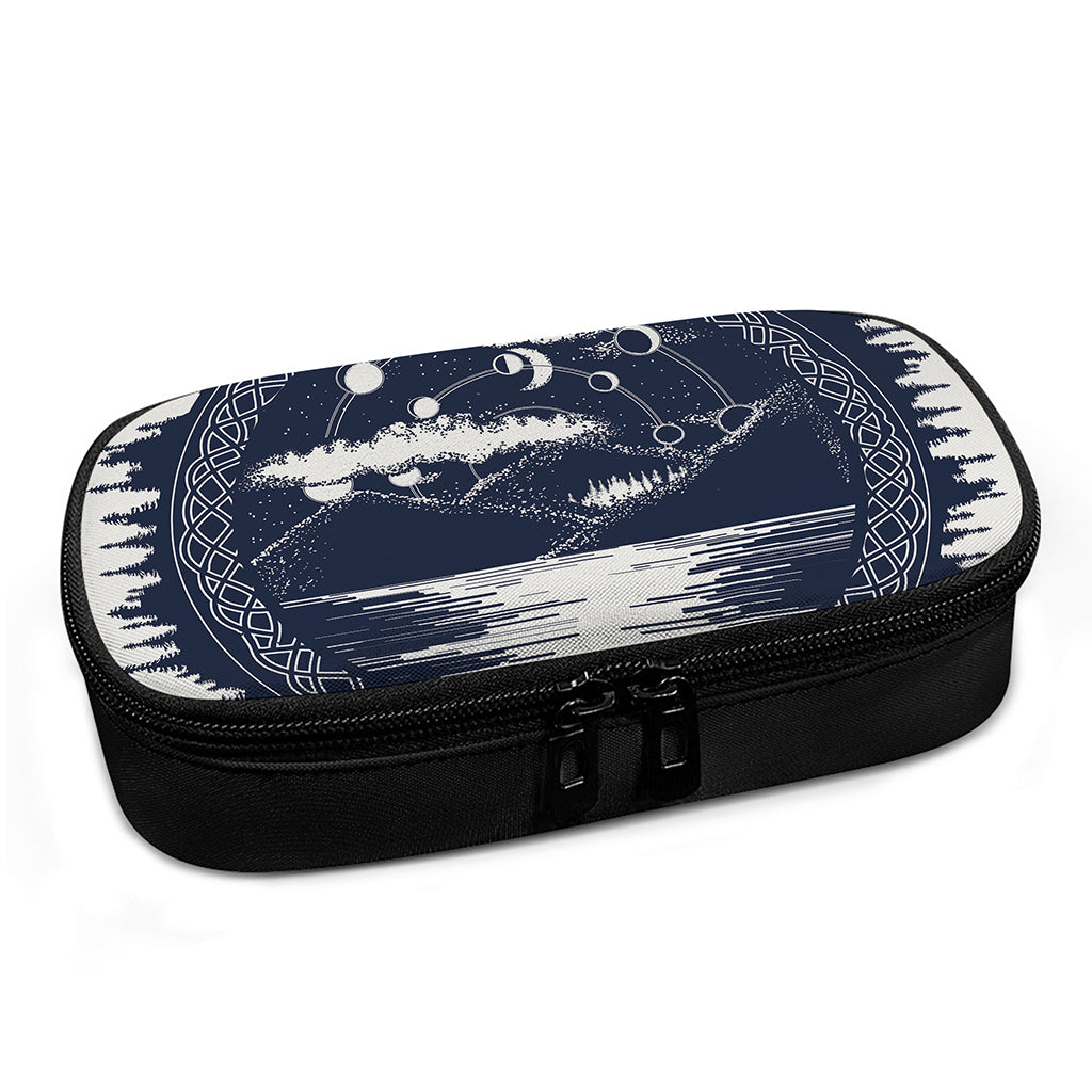 Mystical Lunar Phase Print Insulin Cooler Travel Case