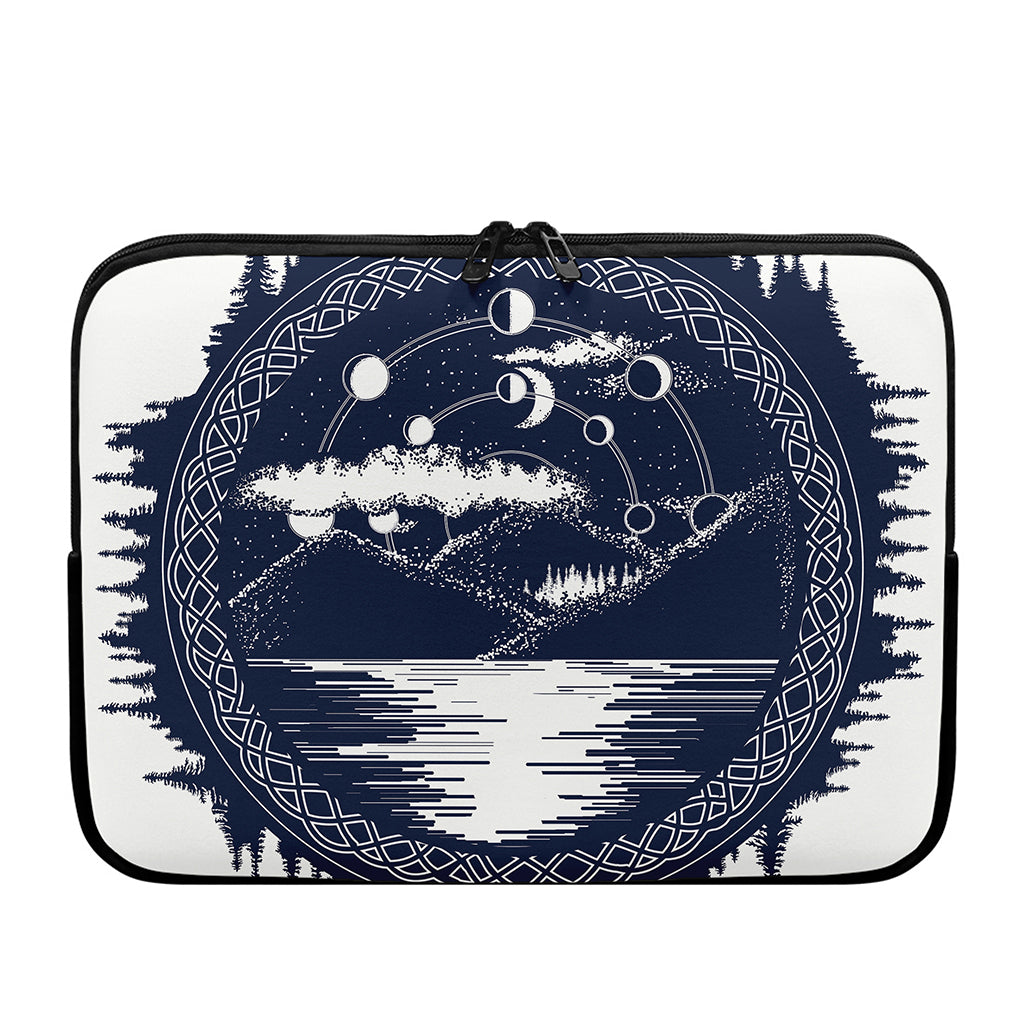 Mystical Lunar Phase Print Laptop Sleeve