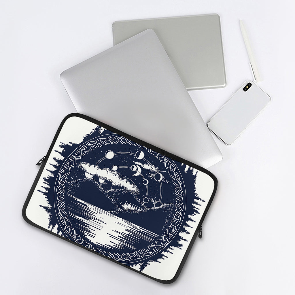 Mystical Lunar Phase Print Laptop Sleeve