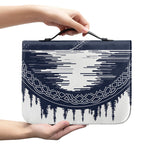 Mystical Lunar Phase Print Leather Bible Cover