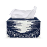 Mystical Lunar Phase Print Leather Tissue Box Cover