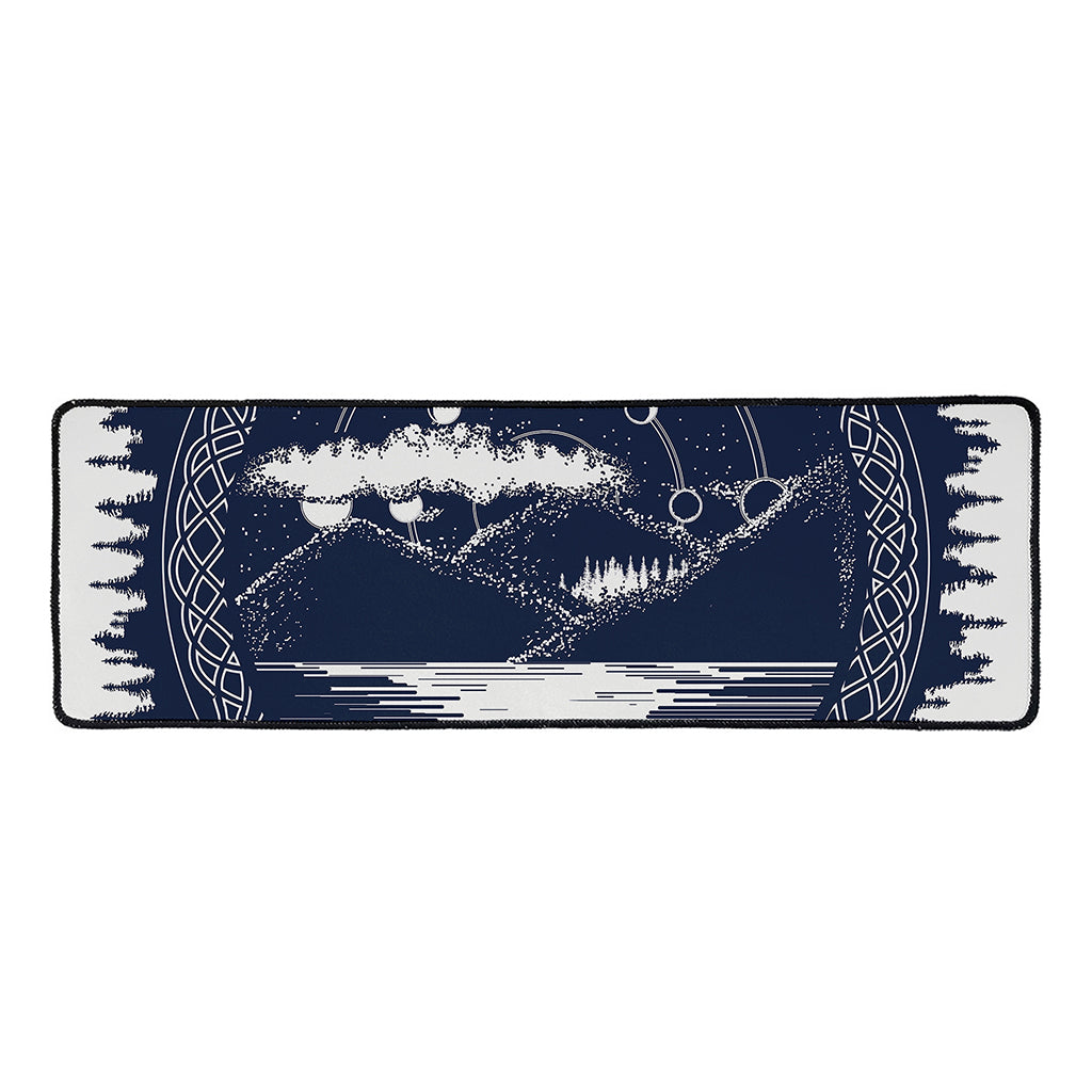 Mystical Lunar Phase Print Long Kitchen Mat