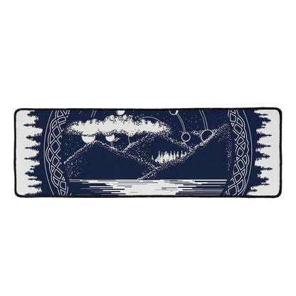 Mystical Lunar Phase Print Long Kitchen Mat