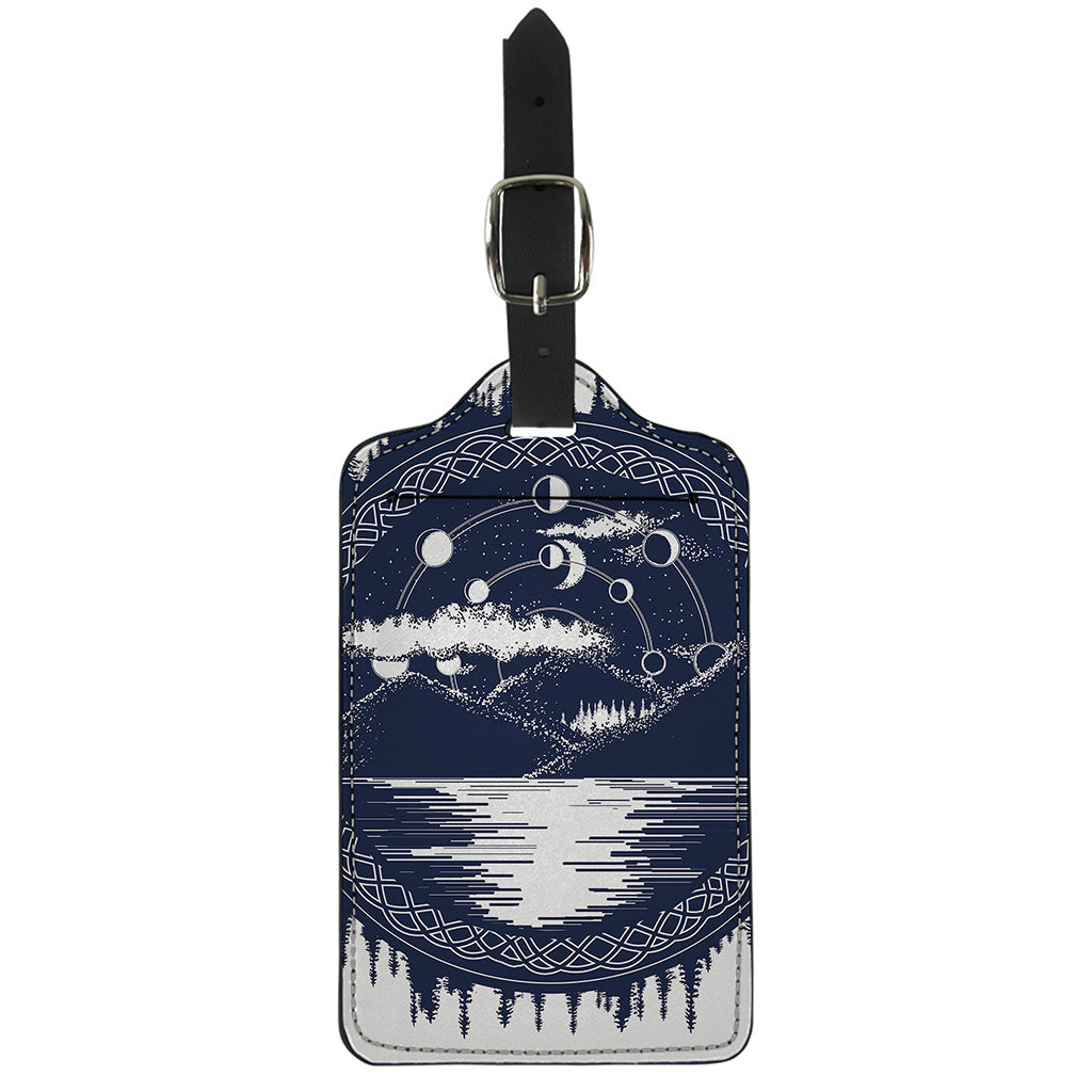 Mystical Lunar Phase Print Luggage Tag
