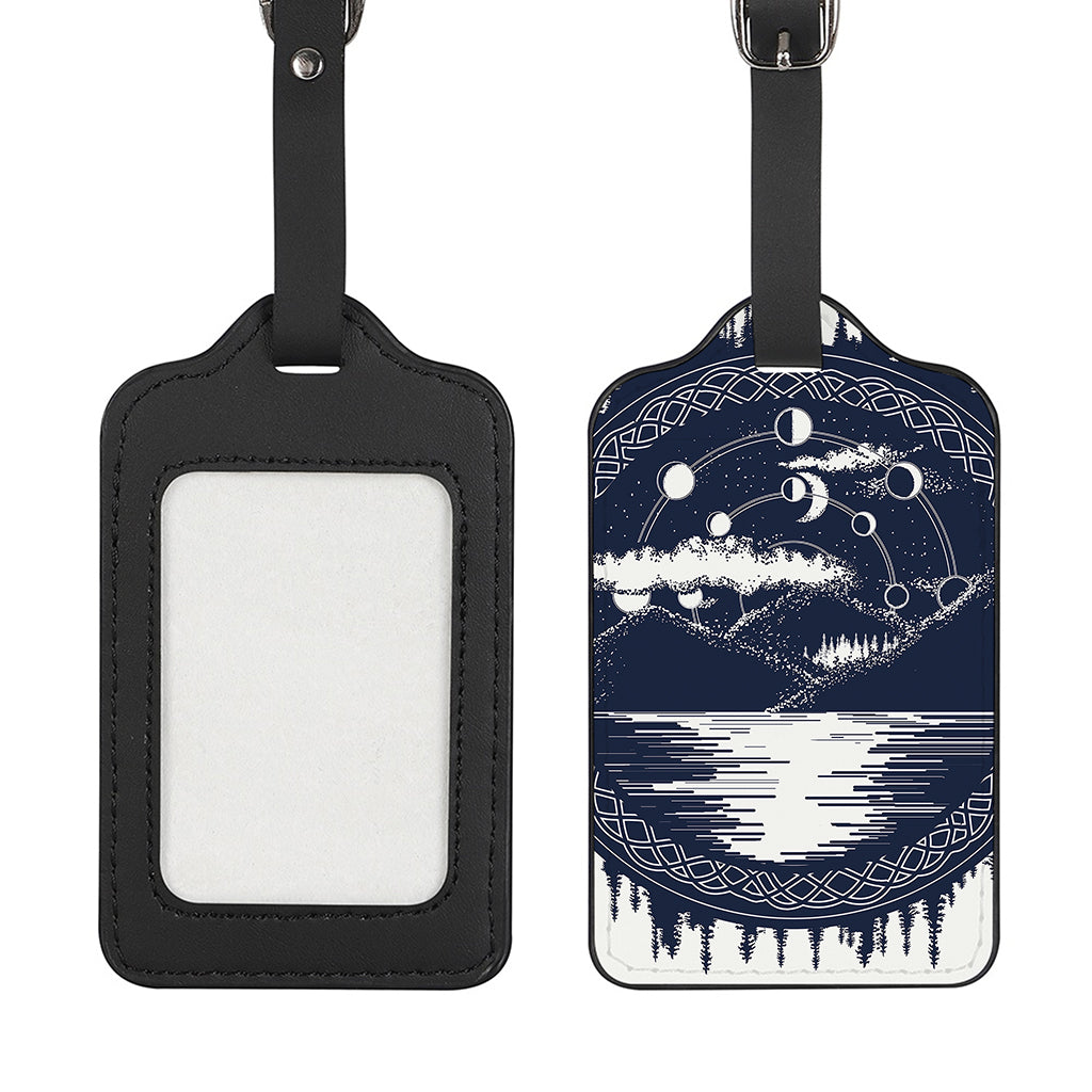 Mystical Lunar Phase Print Luggage Tag