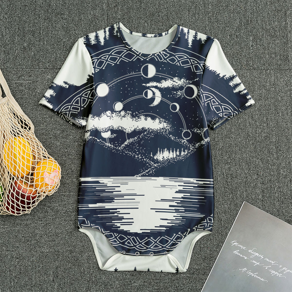 Mystical Lunar Phase Print Men's Bodysuit