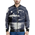 Mystical Lunar Phase Print Men's Bomber Jacket
