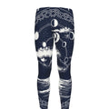 Mystical Lunar Phase Print Men's Leggings