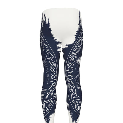 Mystical Lunar Phase Print Men's leggings