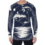 Mystical Lunar Phase Print Men's Long Sleeve T-Shirt