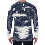 Mystical Lunar Phase Print Men's Long Sleeve T-Shirt
