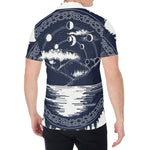 Mystical Lunar Phase Print Men's Shirt