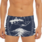 Mystical Lunar Phase Print Men's Short Boxer Briefs