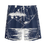Mystical Lunar Phase Print Men's Sports Shorts