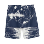 Mystical Lunar Phase Print Men's Sports Shorts