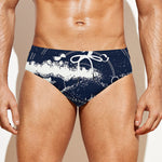 Mystical Lunar Phase Print Men's Swim Briefs