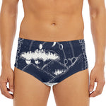Mystical Lunar Phase Print Men's Triangle Swim Briefs