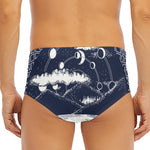 Mystical Lunar Phase Print Men's Triangle Swim Briefs