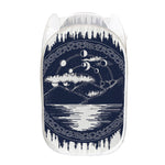 Mystical Lunar Phase Print Mesh Laundry Hamper