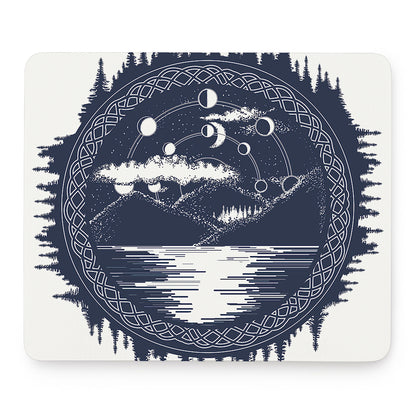 Mystical Lunar Phase Print Mouse Pad