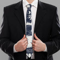 Mystical Lunar Phase Print Necktie