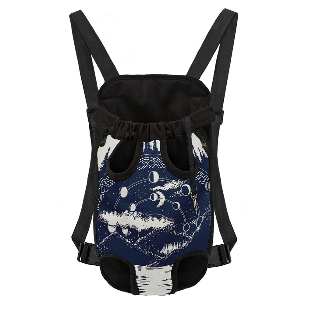 Mystical Lunar Phase Print Pet Carrier Backpack