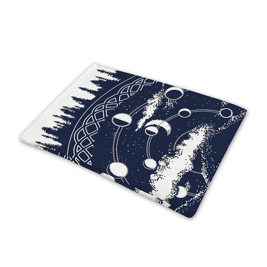 Mystical Lunar Phase Print Pet Cooling Mat Cover