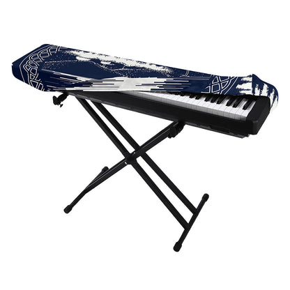 Mystical Lunar Phase Print Piano Keyboard Cover