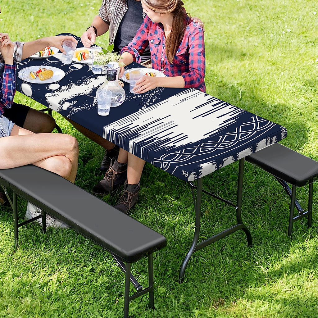 Mystical Lunar Phase Print Picnic Table Cover