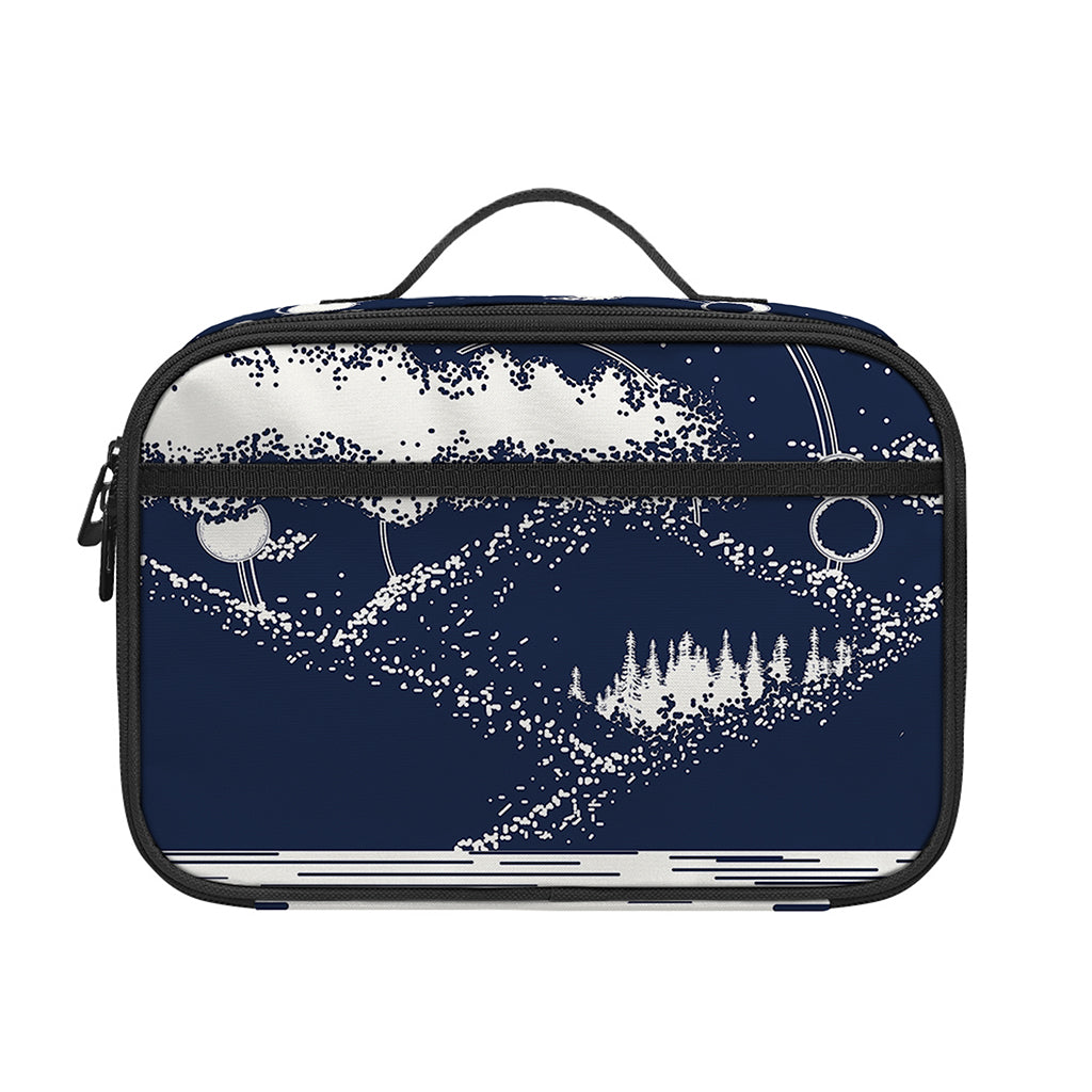 Mystical Lunar Phase Print Portable Lunch Bag