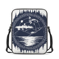 Mystical Lunar Phase Print Rectangular Crossbody Bag