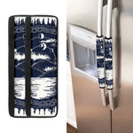 Mystical Lunar Phase Print Refrigerator Handle Covers