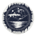 Mystical Lunar Phase Print Round Blanket