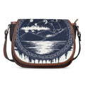 Mystical Lunar Phase Print Saddle Bag