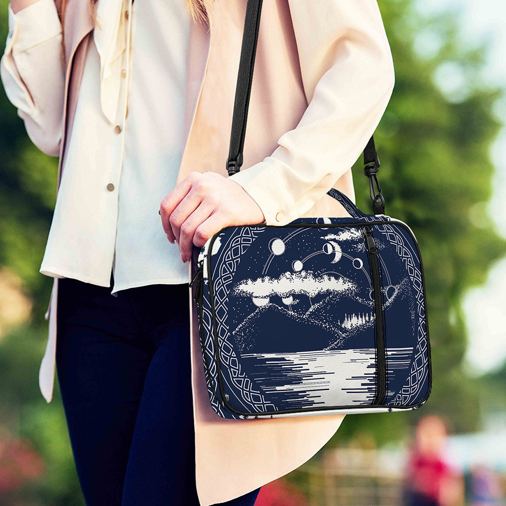 Mystical Lunar Phase Print Shoulder Strap Bible Bag