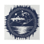 Mystical Lunar Phase Print Silk Bandana