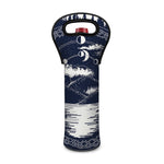 Mystical Lunar Phase Print Single Neoprene Wine Tote