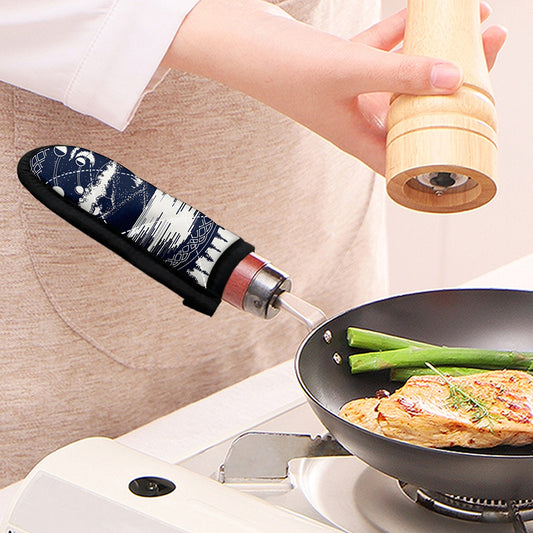 Mystical Lunar Phase Print Skillet Handle Cover