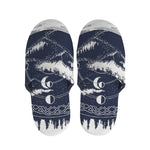 Mystical Lunar Phase Print Slippers