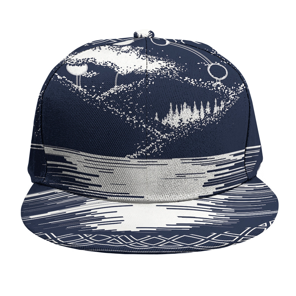 Mystical Lunar Phase Print Snapback Cap