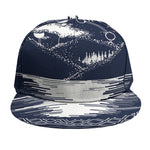 Mystical Lunar Phase Print Snapback Cap