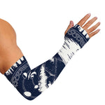 Mystical Lunar Phase Print Sun Protection Arm Sleeves