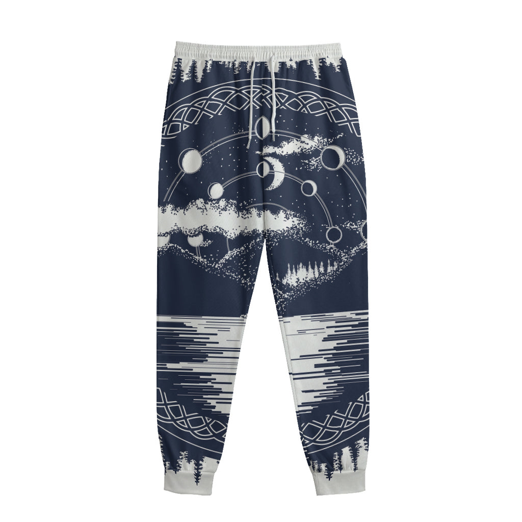 Mystical Lunar Phase Print Sweatpants