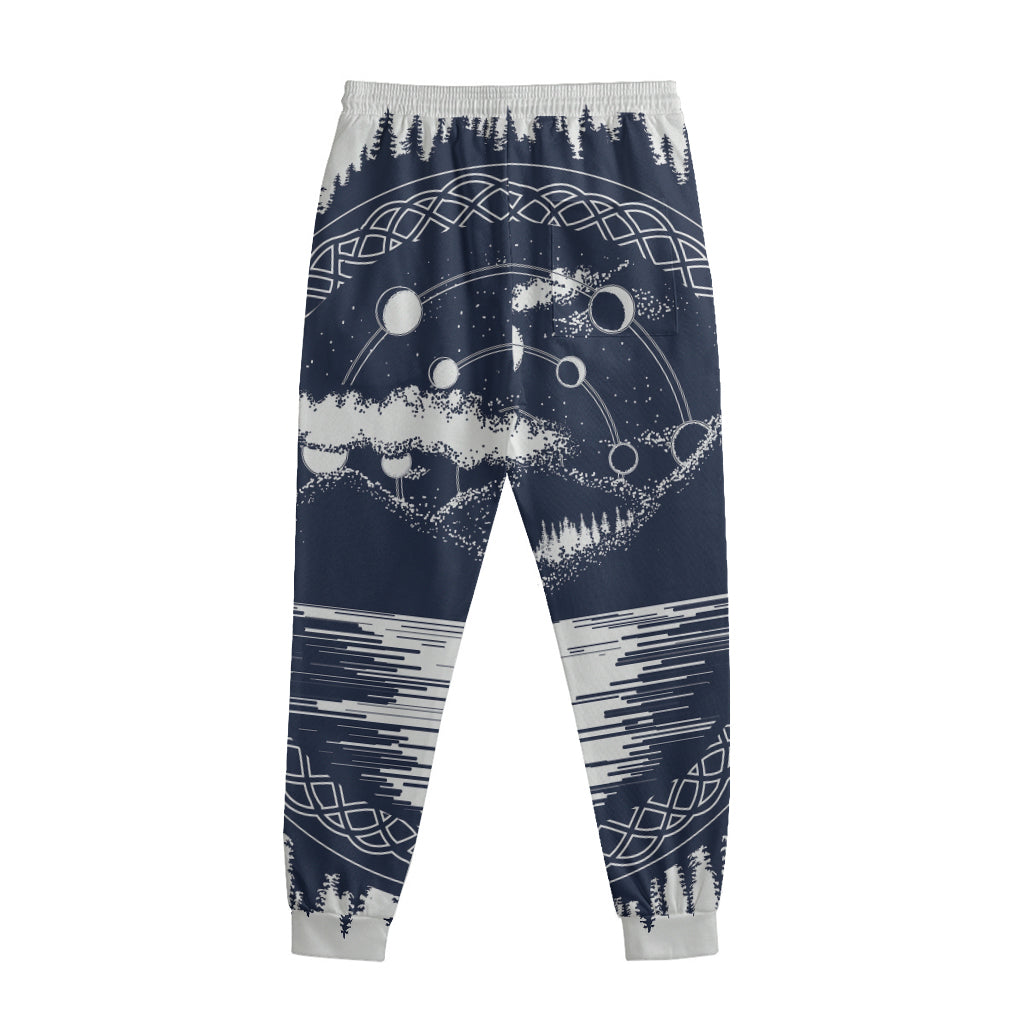 Mystical Lunar Phase Print Sweatpants