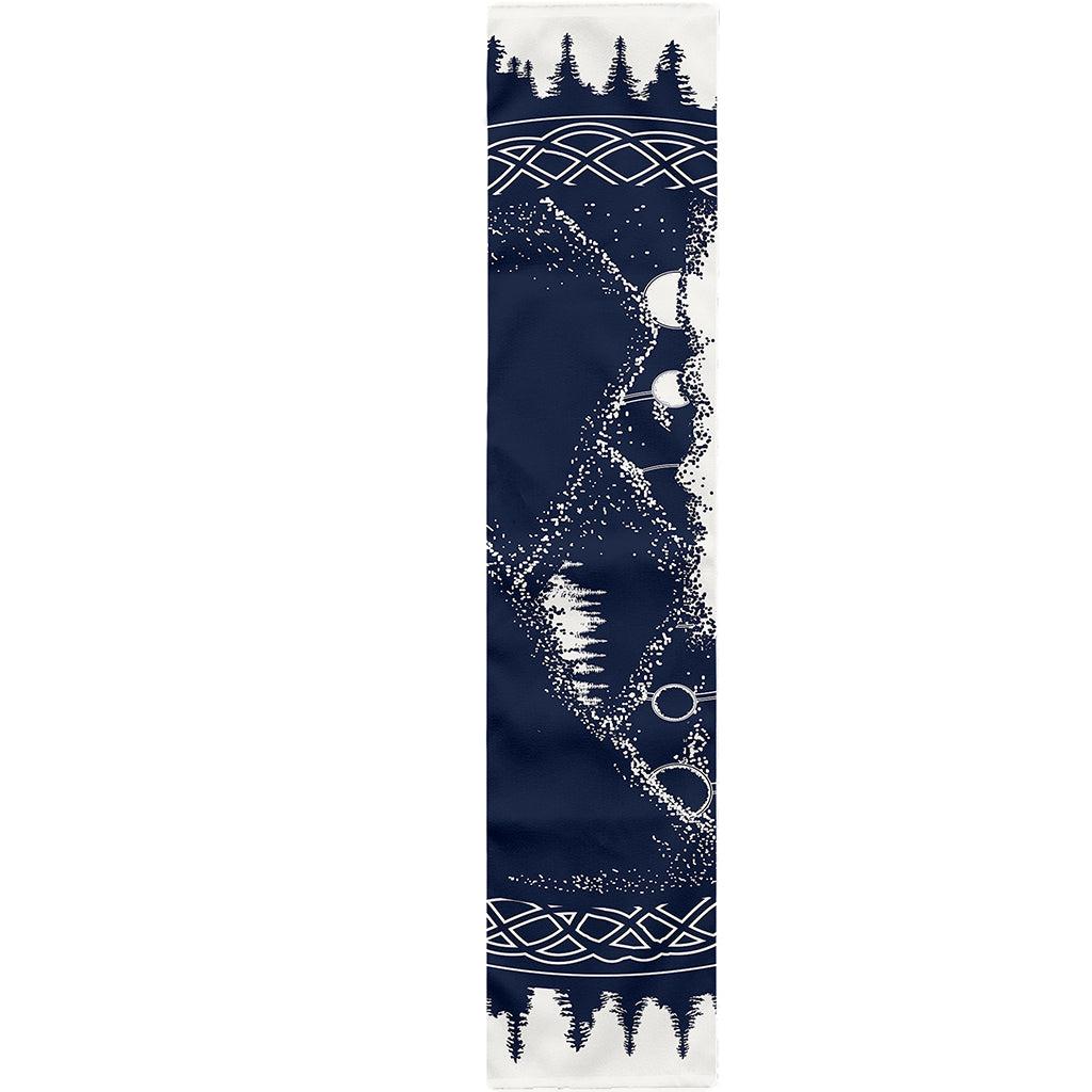 Mystical Lunar Phase Print Table Runner